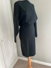 Alaia teal knit dress long