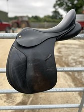 Monarch 17" Adjustable Gullet GP Saddle Black English Leather