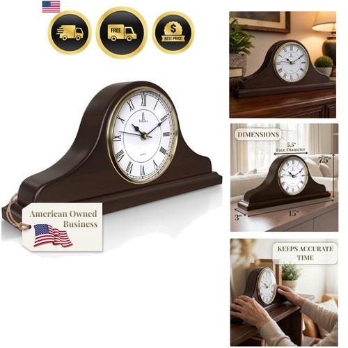 Mantel clock battery operated - mantel,