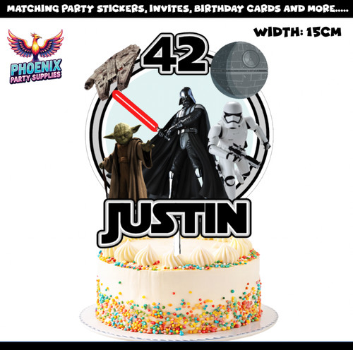 Personalised star war cake - personalised,