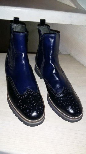 Women gabor boots navy leather - gabor,