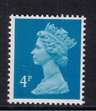 SG X1002 GB QEII Machin Definitive Stamp 4p Greenish Blue Litho PP MNH