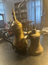 vintage middle eastern arabic coffee pot 2 pcs