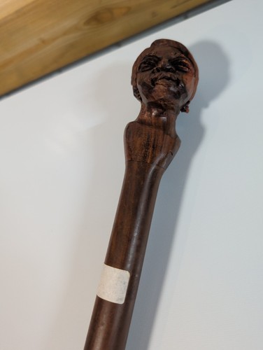 Vintage carved walking cane - walking,