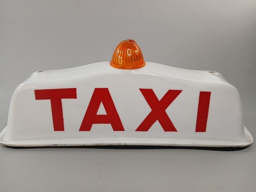 Vintage taxi cab roof light - taxi,