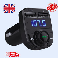 Bluetooth FM Transmitter Car Kit MP3 Player USB Charger Handsfree Adapter UK