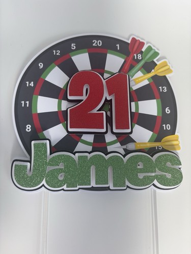 Darts cake topper - darts, personalised