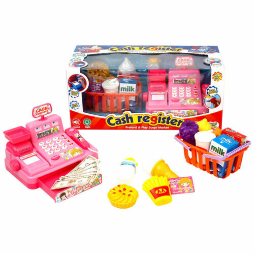 Toy cash register with pretend - toy,
