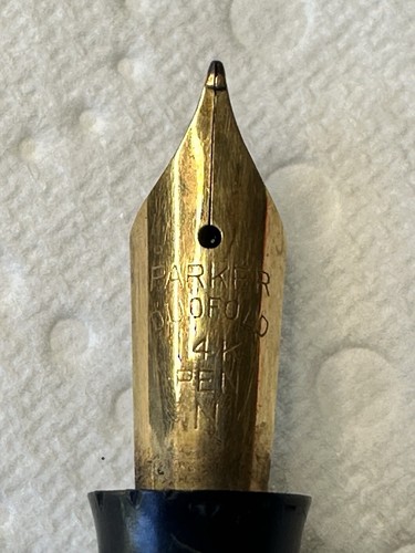 14ct gold parker duofold nib - gold,