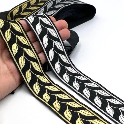 Leaf vine jacquard braid - leaf,