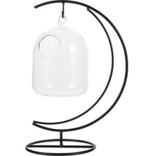  1 Set of Multi-function Fish Tank with Moon Shaped Stand Transparent Goldfish