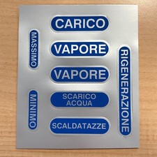 Faema E61 Espresso Machine Front Sticker Decals Set - Made in Italy (FA6601)