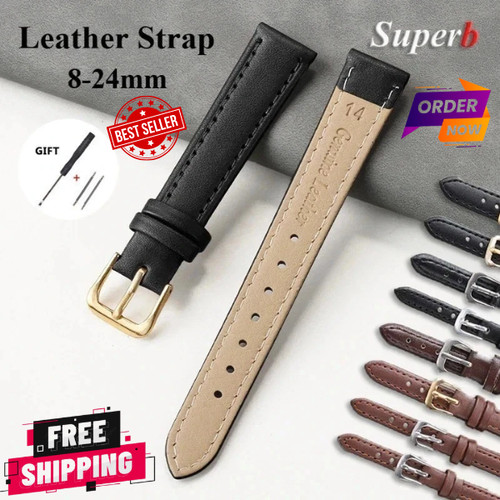 Genuine leather watch strap - watch,