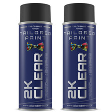 X2 2k Clear Coat Lacquer Aerosol Spray 400ml Fast Drying High Gloss Solid