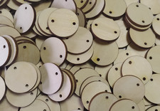 Wooden Disk with 2 Holes