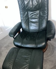 Dark Green Leather Ekornes