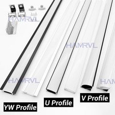 LED Profiles Aluminium Channel With Diffuser For LED Strip Light V/U-Shape UK