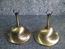 Pair of Antique Brass Finish Chandelier Ceiling Roses.  Hook Plate