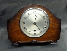 LOVELY BENTIMA 8 DAY MANTEL CLOCK WESTMINSTER CHIME OAK CASE OILED WORKING 1950S