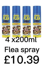 4 x FLEA KILLER SPRAY 200ML