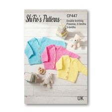 Crochet Pattern for Baby Cardigan- 3 sizes - preemie - 6mths- CP447