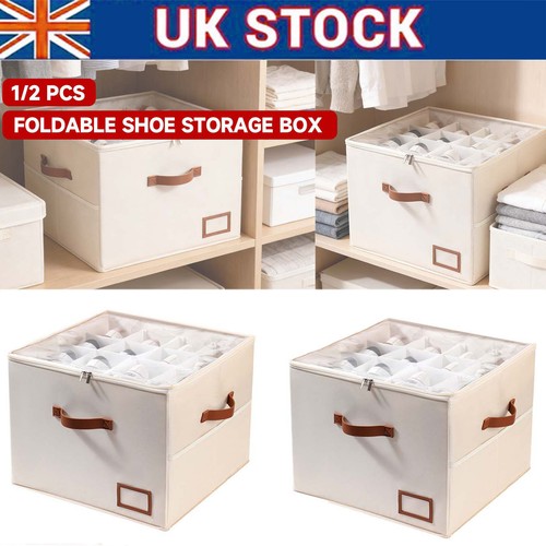 Foldable shoe storage box - shoe,