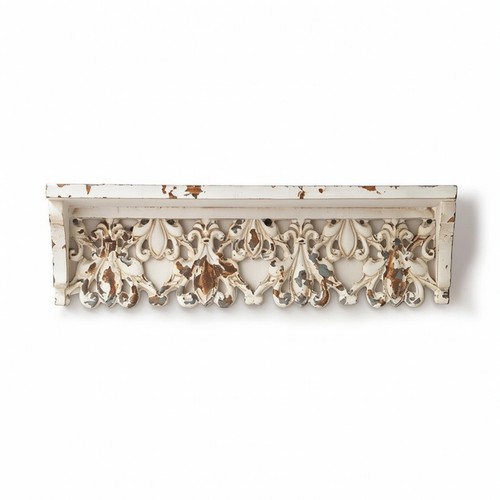 Wall shelf with scrollwork - shelf,