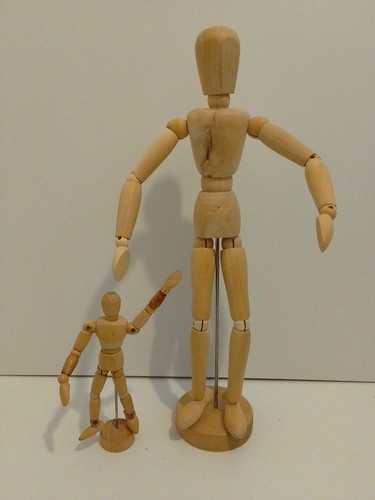Wooden mannequin and - mannequin,