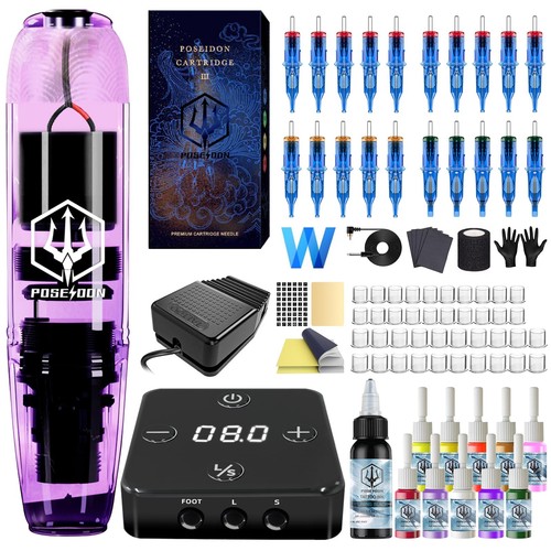 Poseidon tattoo gun kit - gun, rotary