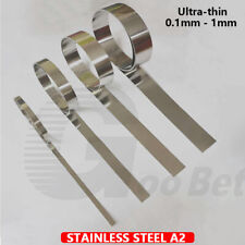 A2 304 Stainless Steel Flat Bar Metal Strip Sheet Foil Band Roll 0.1mm-1mm Thick
