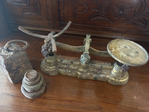 Antique weighing scales - antique,