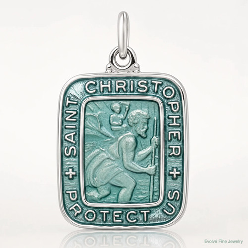 Sterling silver teal - teal, enamel