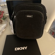 DKNY Black faux fur cross body bag Brand new with tags 