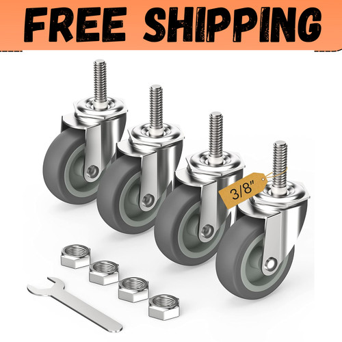 Inch caster wheels threaded - 3,