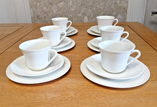 Portland Pottery Staffordshire White Tea Set Manufactured 1954/1955 18 Pieces