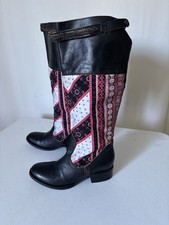 Freebird by Steven Sullivan Boots 7 Revolve Leather Zip Knee Boho Western
