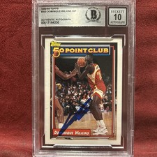 1992 Topps 200 Dominique Wilkins 50pt BGS 10 Auto 