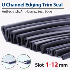 Black Rubber U Channel Edging