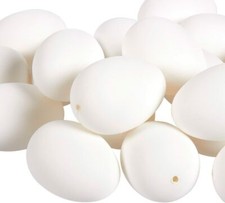 10 PCS 6CM White Plastic Eggs
