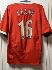 Size L Manchester United 2004-2006 home football shirt jersey Keane #16