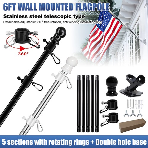 6ft stainless steel telescopic - stainless,