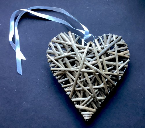 Wicker heart wall - wicker,