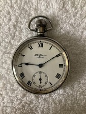 J W Benson of London Silver Pocket Watch with Seconds Dial Birmingham 195