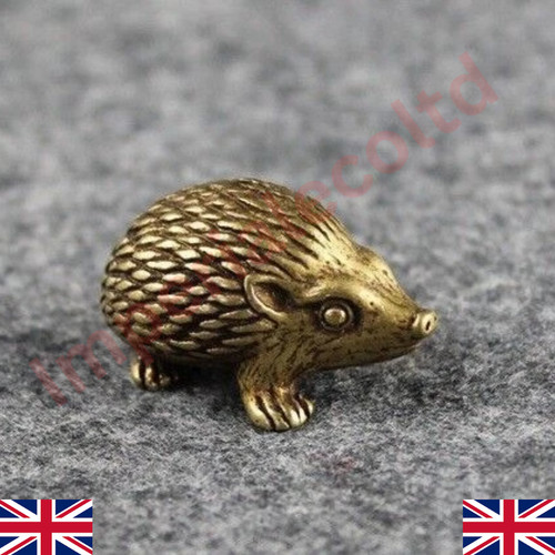 Brass hedgehog animal statue - brass,