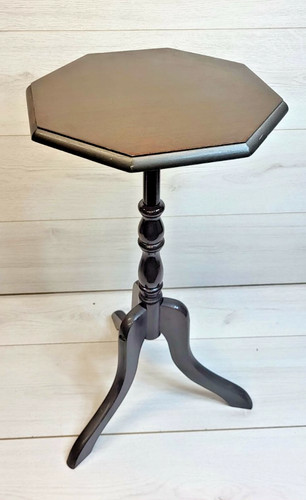 Vintage dark wood - dark, octagonal