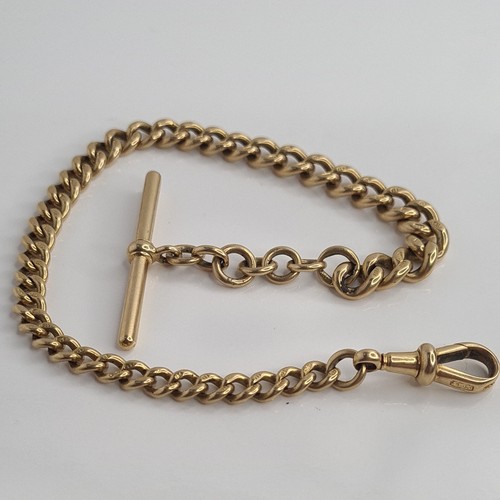 Antique heavy 15ct gold albert - heavy,