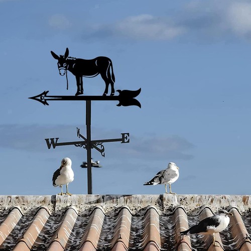 Black donkey weathervane - donkey,