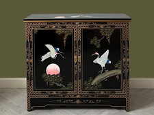 Chinese Hand Painted Cabinet, Oriental Hand Made Furniture
