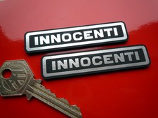 INNOCENTI Self Adhesive Scooter or Car Badges Lambretta Mini A40 deTomaso Spider