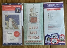 Margaret Sherry Cross Stitch Kits x 3 - Card, Bookmark and Gift Tags